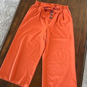 Revamped gauchos cropped pants size XL color burnt orange